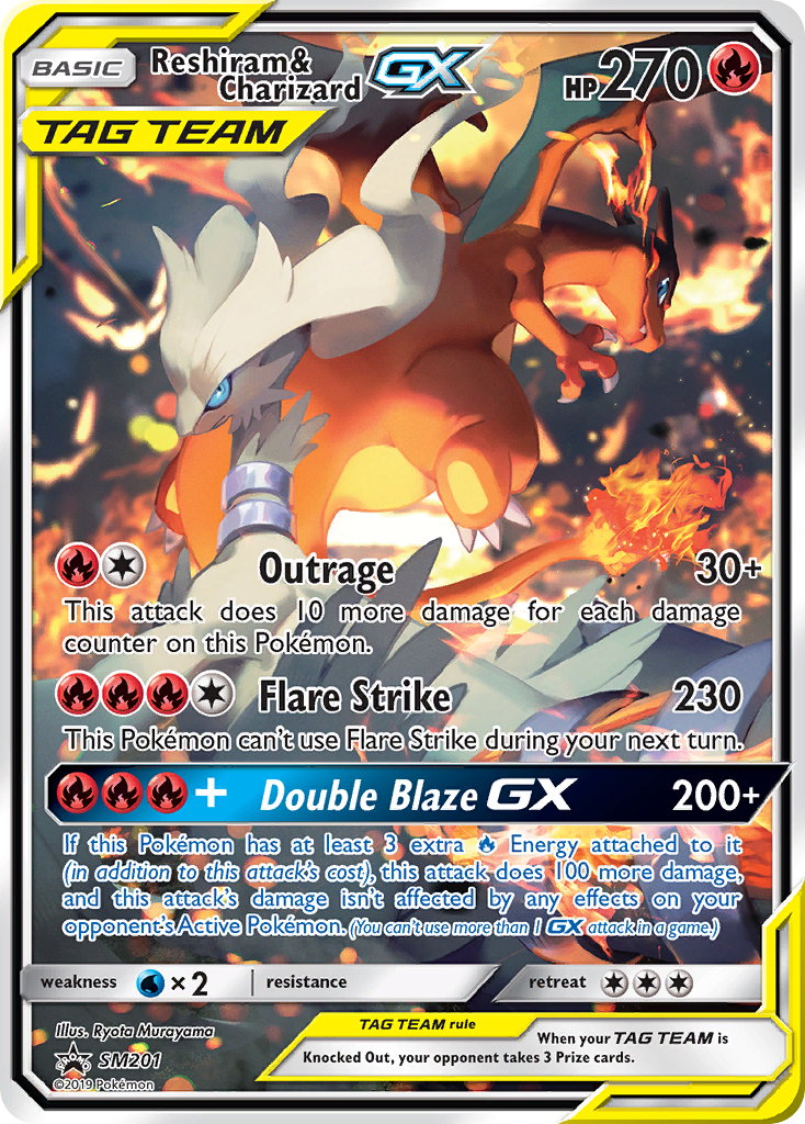 Reshiram & Charizard GX (SM201) [Sun & Moon: Black Star Promos] | Gam3 Escape