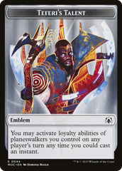 First Mate Ragavan // Teferi's Talent Emblem Double-Sided Token [March of the Machine Commander Tokens] | Gam3 Escape