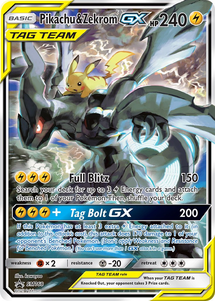 Pikachu & Zekrom GX (SM168) [Sun & Moon: Black Star Promos] | Gam3 Escape