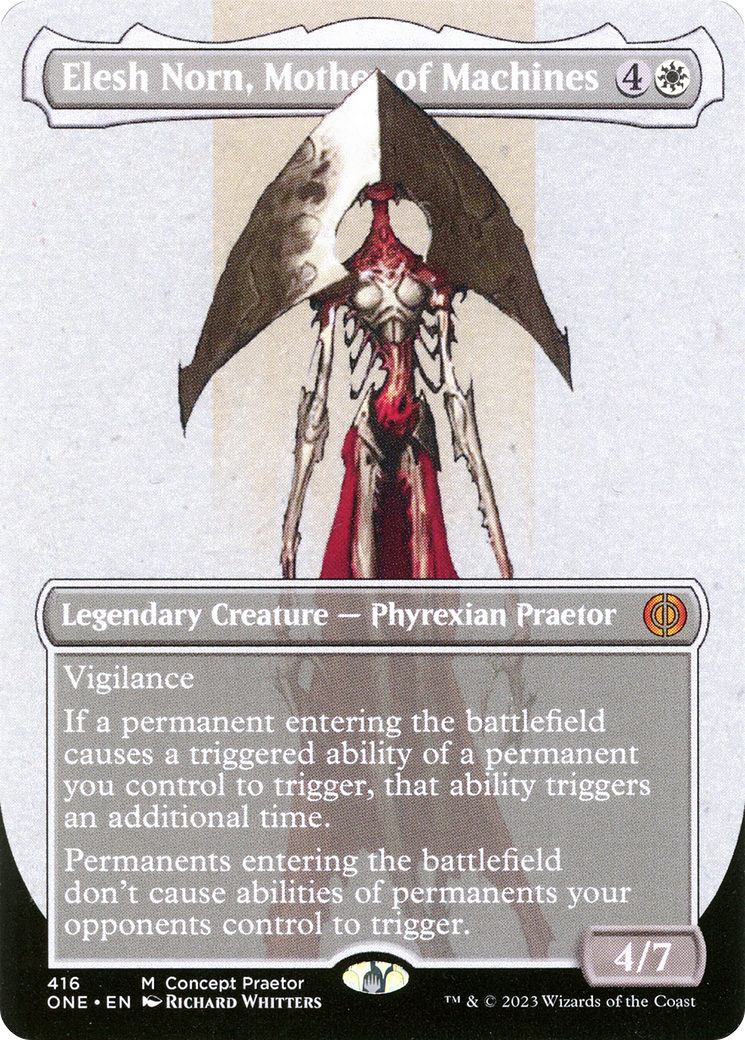 Elesh Norn, Mother of Machines (Borderless Concept Praetors) [Phyrexia: All Will Be One] | Gam3 Escape