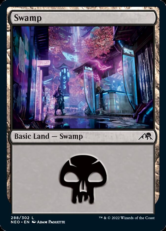 Swamp (288) [Kamigawa: Neon Dynasty] | Gam3 Escape