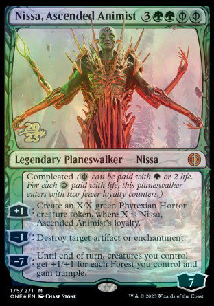 Nissa, Ascended Animist [Phyrexia: All Will Be One Prerelease Promos] | Gam3 Escape