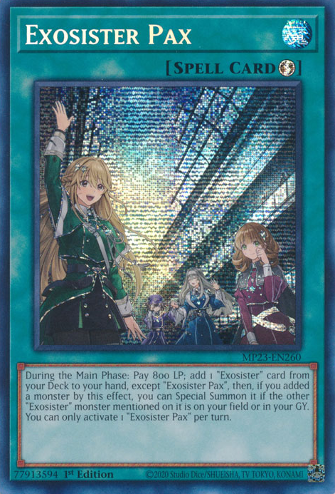 Exosister Pax [MP23-EN260] Prismatic Secret Rare | Gam3 Escape