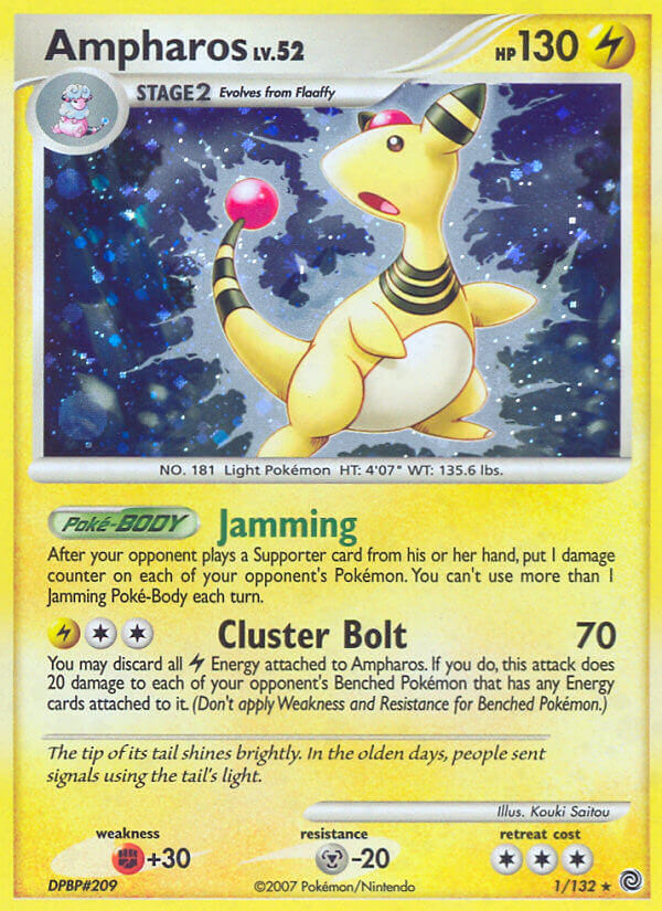 Ampharos (1/132) (Theme Deck Exclusive) [Diamond & Pearl: Secret Wonders] | Gam3 Escape