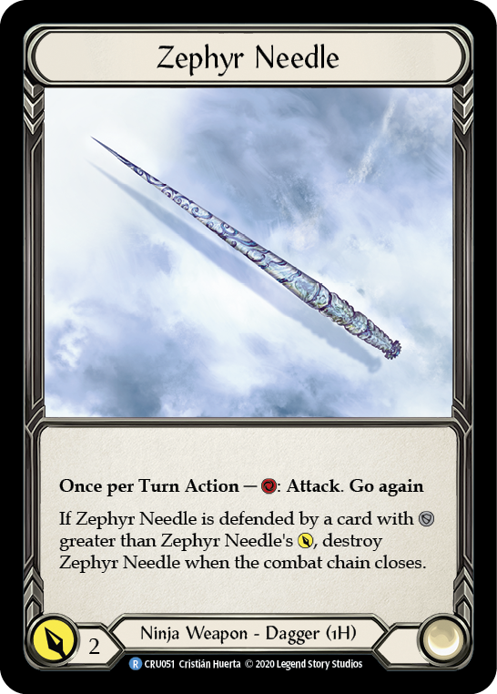 Zephyr Needle [CRU051] 1st Edition Cold Foil | Gam3 Escape