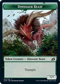 Dinosaur Beast // Human Soldier (003) Double-sided Token [Ikoria: Lair of Behemoths Tokens] | Gam3 Escape