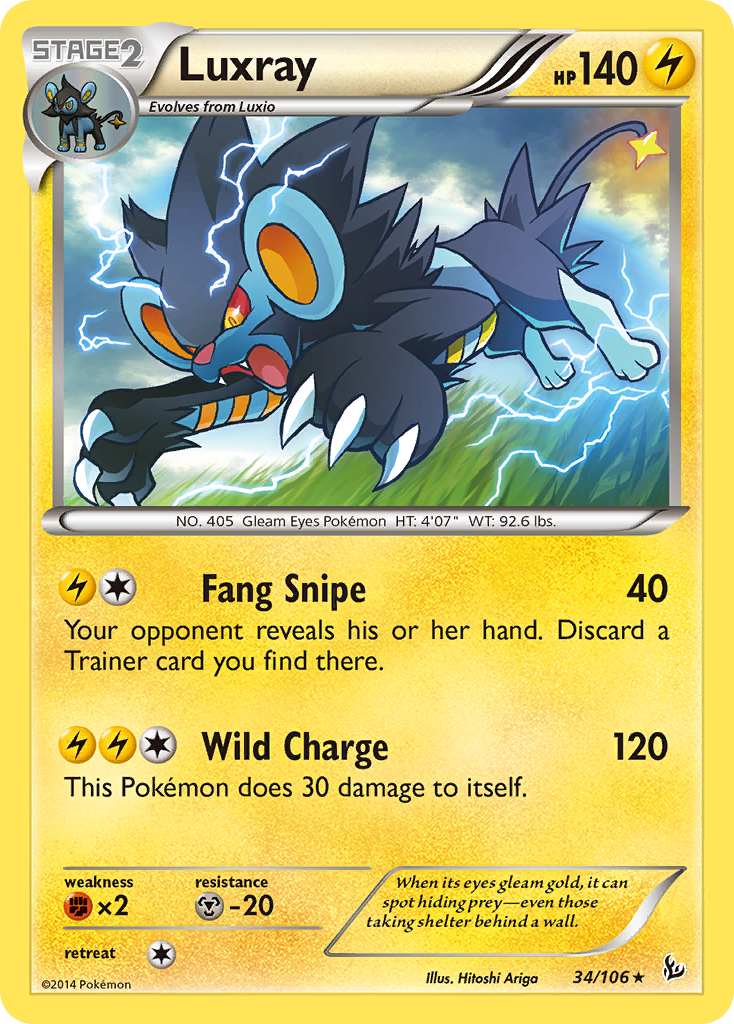 Luxray (34/106) [XY: Flashfire] | Gam3 Escape