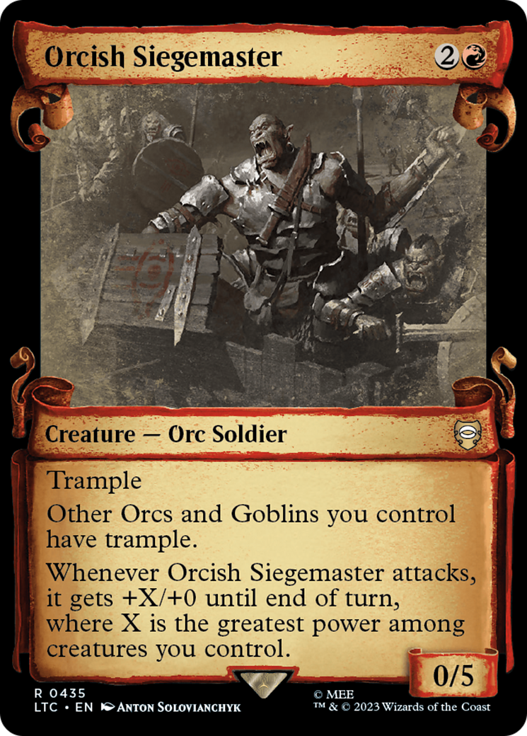 Orcish Siegemaster [The Lord of the Rings: Tales of Middle-Earth Commander Showcase Scrolls] | Gam3 Escape