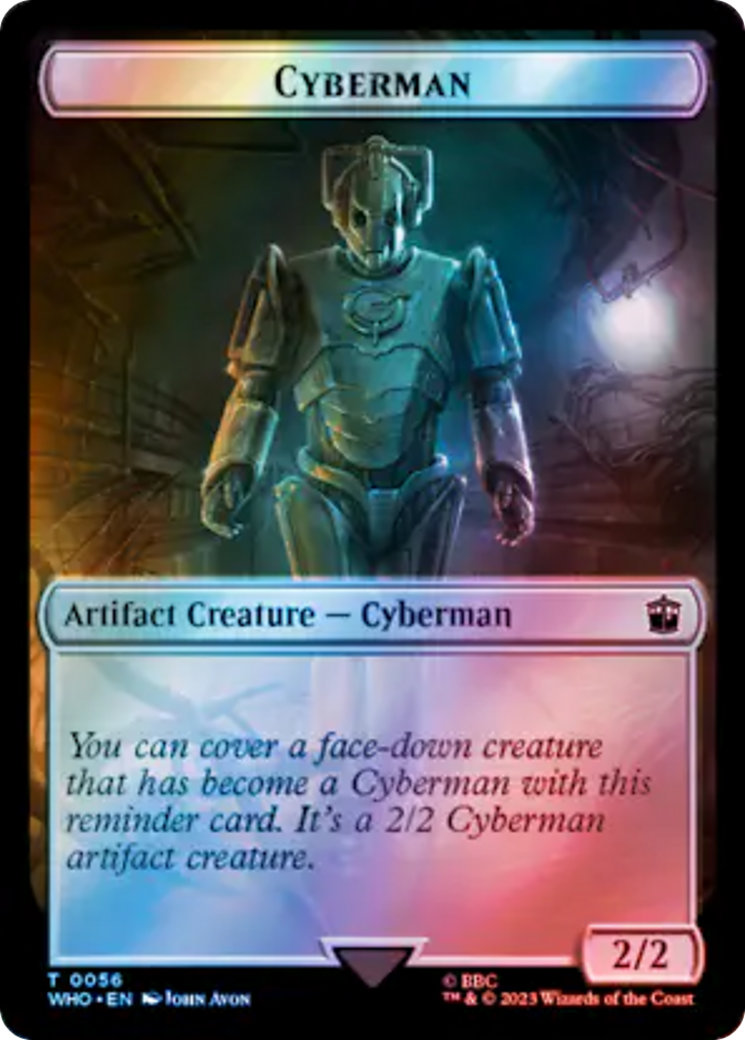 Fish // Cyberman Double-Sided Token (Surge Foil) [Doctor Who Tokens] | Gam3 Escape