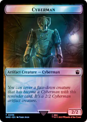 Warrior // Cyberman Double-Sided Token (Surge Foil) [Doctor Who Tokens] | Gam3 Escape