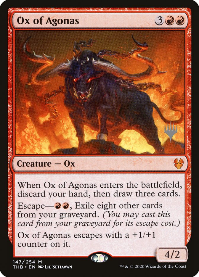 Ox of Agonas (Promo Pack) [Theros Beyond Death Promos] | Gam3 Escape
