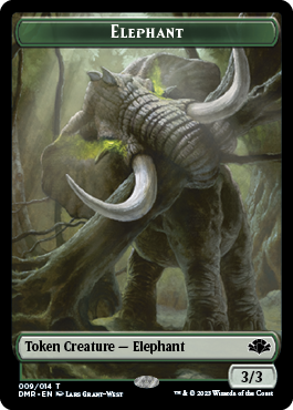 Elephant // Cat (003) Double-Sided Token [Dominaria Remastered Tokens] | Gam3 Escape