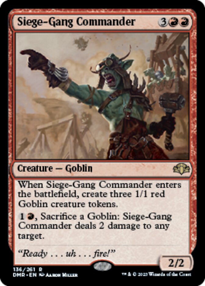 Siege-Gang Commander [Dominaria Remastered] | Gam3 Escape