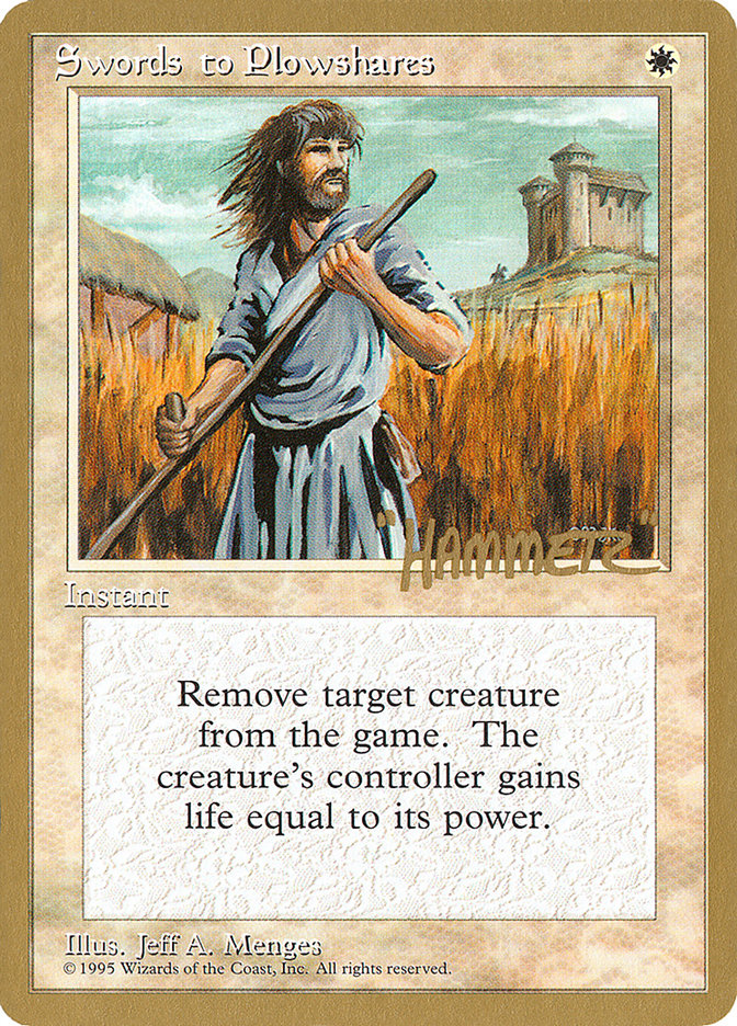 Swords to Plowshares (Shawn "Hammer" Regnier) [Pro Tour Collector Set] | Gam3 Escape