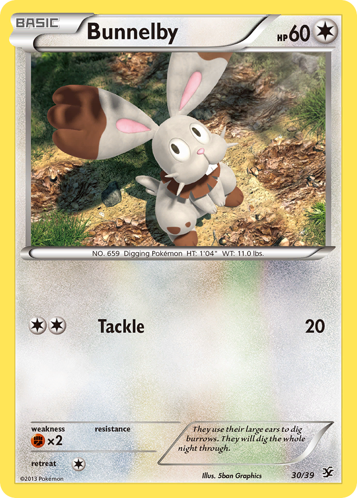 Bunnelby (30/39) [XY: Kalos Starter Set] | Gam3 Escape