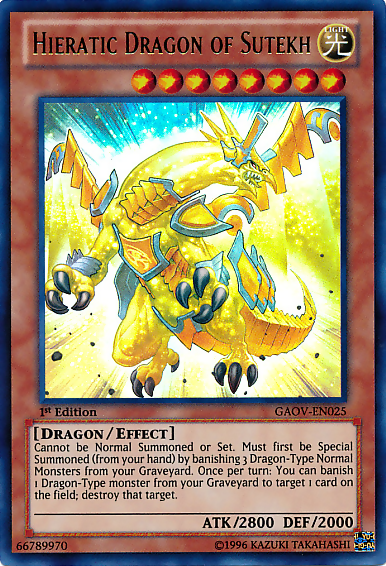 Hieratic Dragon of Sutekh [GAOV-EN025] Ultra Rare | Gam3 Escape