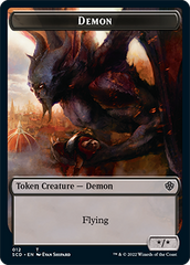 Demon // Demon Double-Sided Token [Starter Commander Decks] | Gam3 Escape