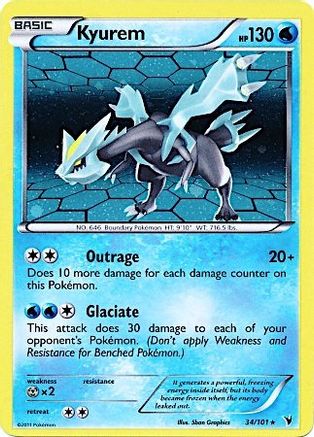 Kyurem (34/101) (Cosmos Holo) [Black & White: Noble Victories] | Gam3 Escape