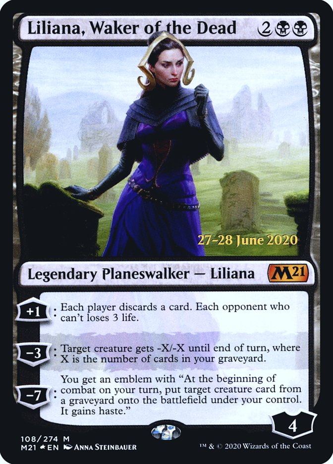 Liliana, Waker of the Dead  [Core Set 2021 Prerelease Promos] | Gam3 Escape