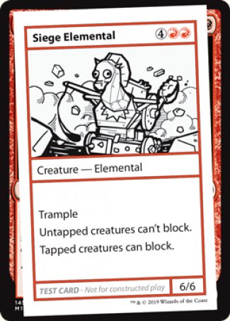 Siege Elemental (2021 Edition) [Mystery Booster Playtest Cards] | Gam3 Escape