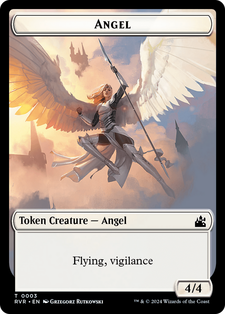 Bird // Angel (0003) Double-Sided Token [Ravnica Remastered Tokens] | Gam3 Escape