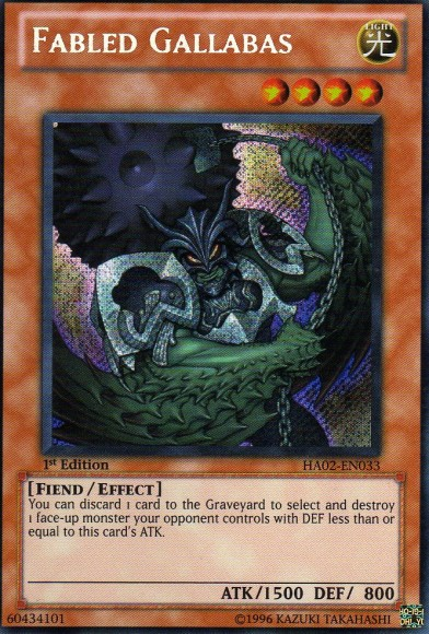 Fabled Gallabas [HA02-EN033] Secret Rare | Gam3 Escape