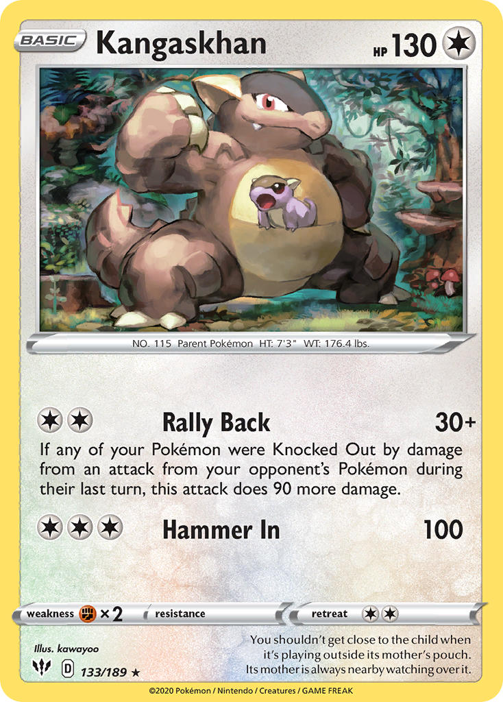 Kangaskhan (133/189) (Theme Deck Exclusive) [Sword & Shield: Darkness Ablaze] | Gam3 Escape