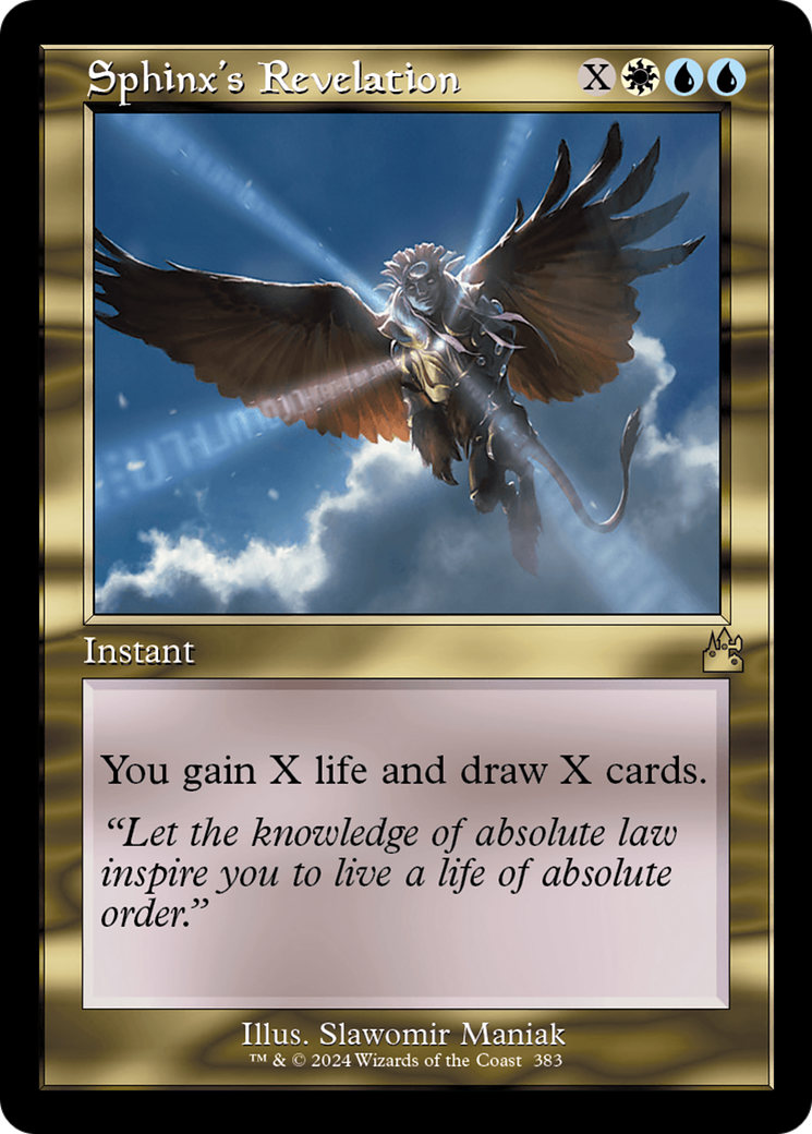 Sphinx's Revelation (Retro Frame) [Ravnica Remastered] | Gam3 Escape