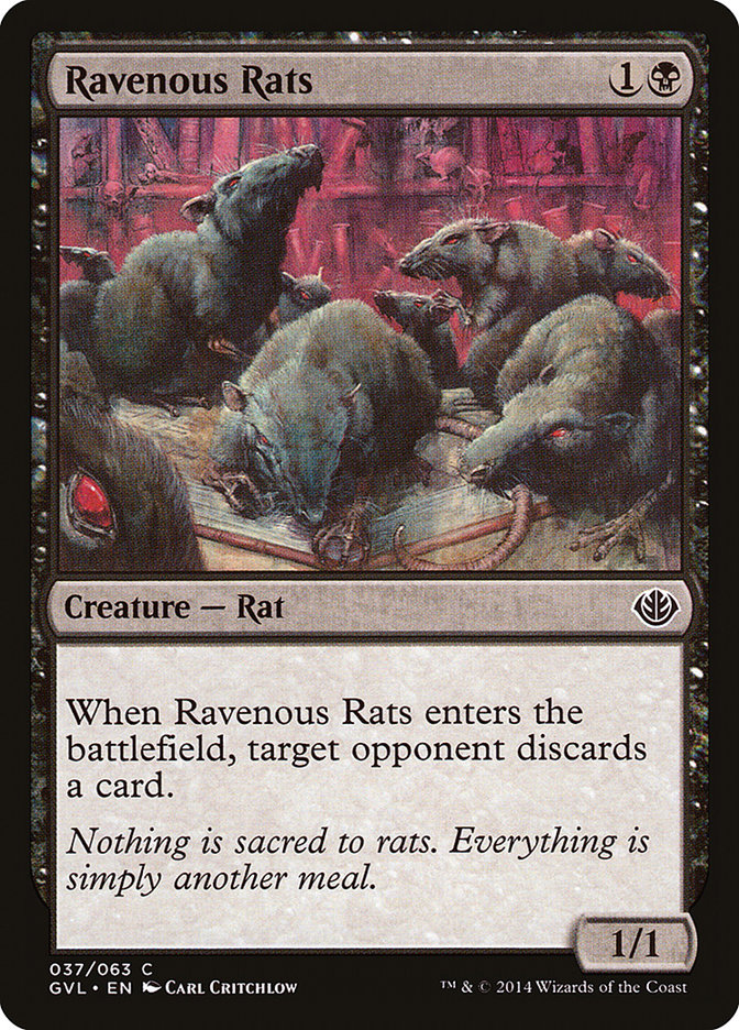 Ravenous Rats (Garruk vs. Liliana) [Duel Decks Anthology] | Gam3 Escape