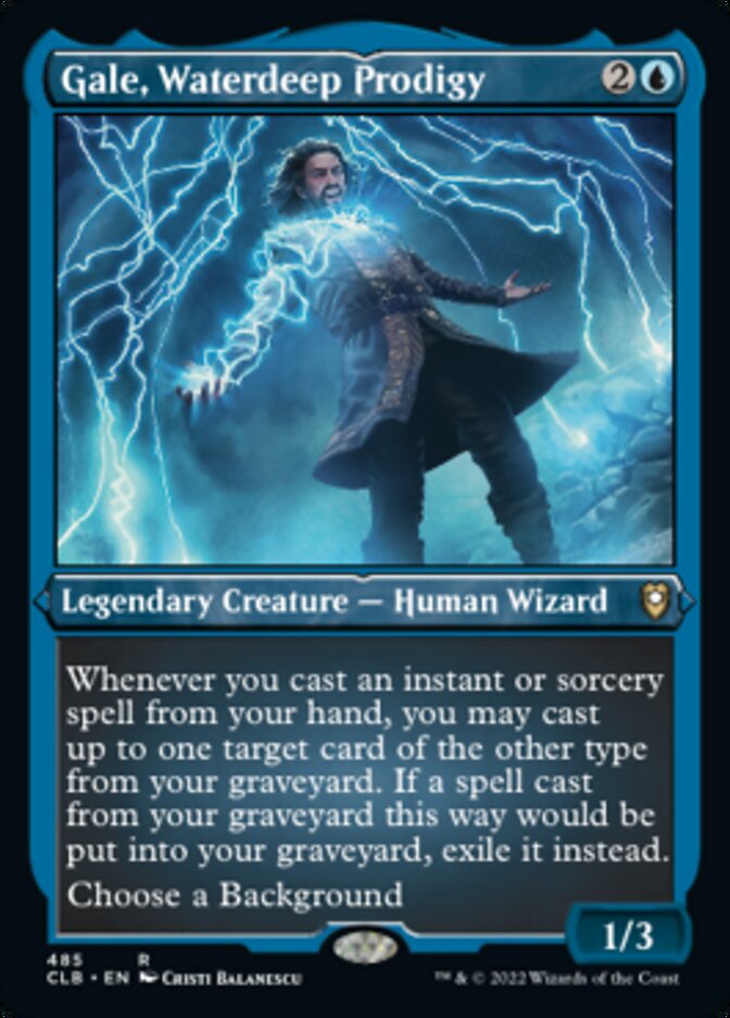 Gale, Waterdeep Prodigy (Foil Etched) [Commander Legends: Battle for Baldur's Gate] | Gam3 Escape