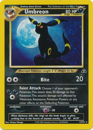 Umbreon (13/75) [Neo Discovery Unlimited] | Gam3 Escape