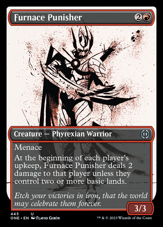 Furnace Punisher (Showcase Ichor Step-and-Compleat Foil) [Phyrexia: All Will Be One] | Gam3 Escape