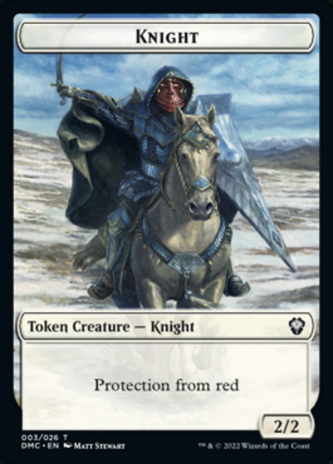 Zombie Knight // Knight Double-sided Token [Dominaria United Commander Tokens] | Gam3 Escape