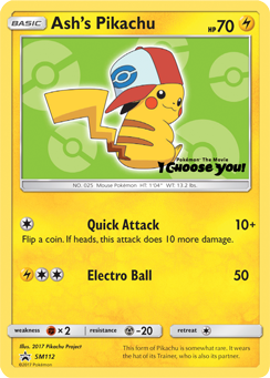 Ash's Pikachu (SM112) [Sun & Moon: Black Star Promos] | Gam3 Escape