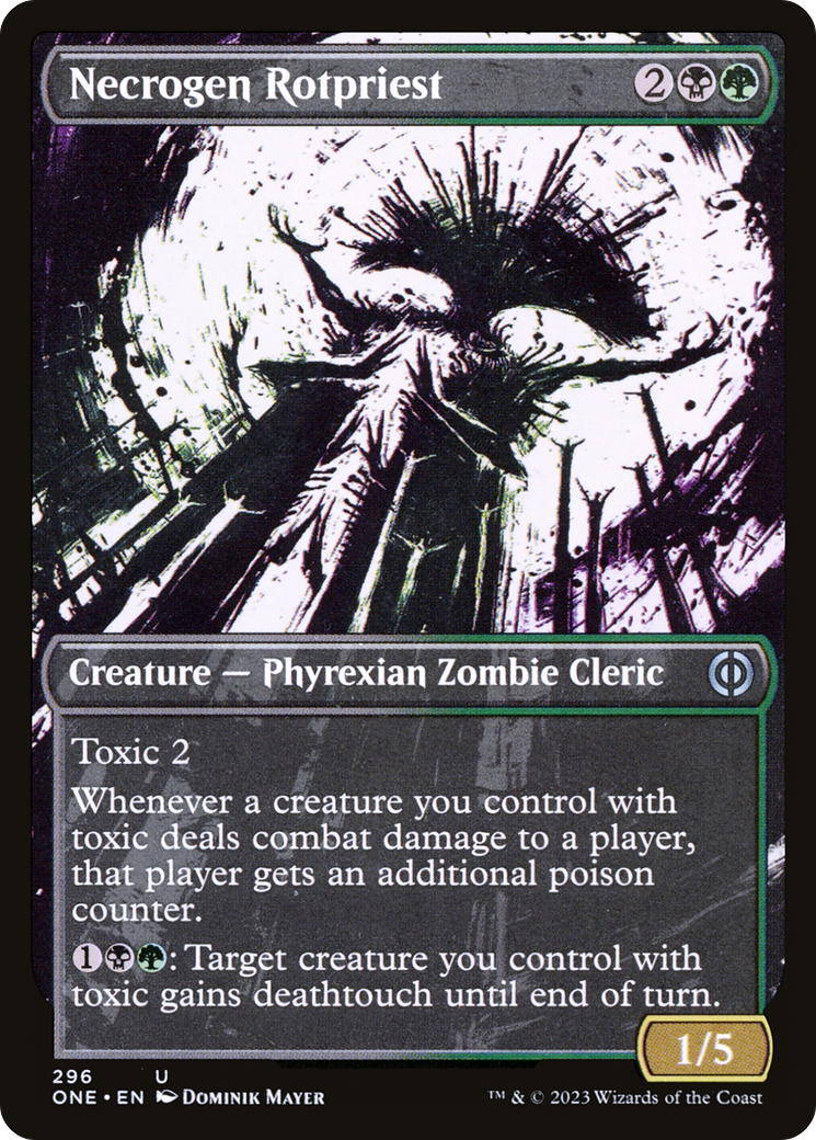 Necrogen Rotpriest (Borderless Ichor) [Phyrexia: All Will Be One] | Gam3 Escape