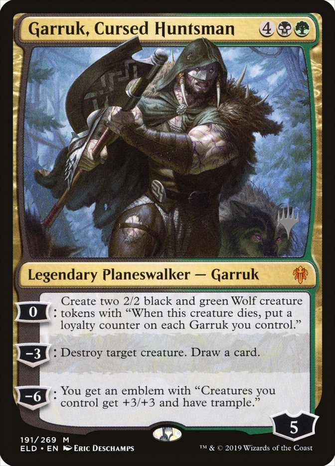 Garruk, Cursed Huntsman (Promo Pack) [Throne of Eldraine Promos] | Gam3 Escape
