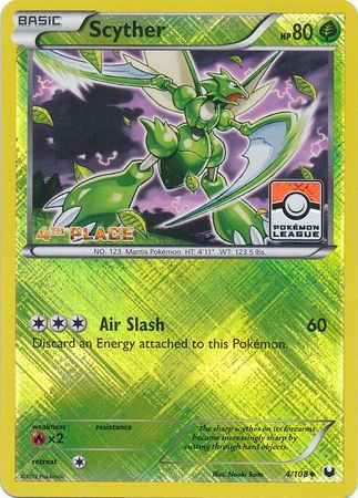 Scyther (4/108) (League Promo 4th Place) [Black & White: Dark Explorers] | Gam3 Escape