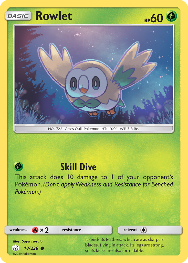 Rowlet (18/236) [Sun & Moon: Cosmic Eclipse] | Gam3 Escape