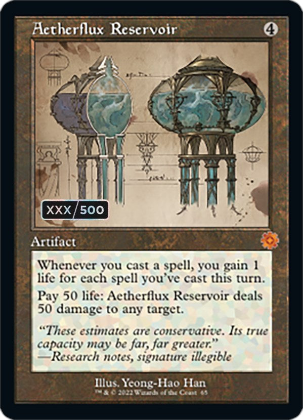 Aetherflux Reservoir (Retro Schematic) (Serial Numbered) [The Brothers' War Retro Artifacts] | Gam3 Escape