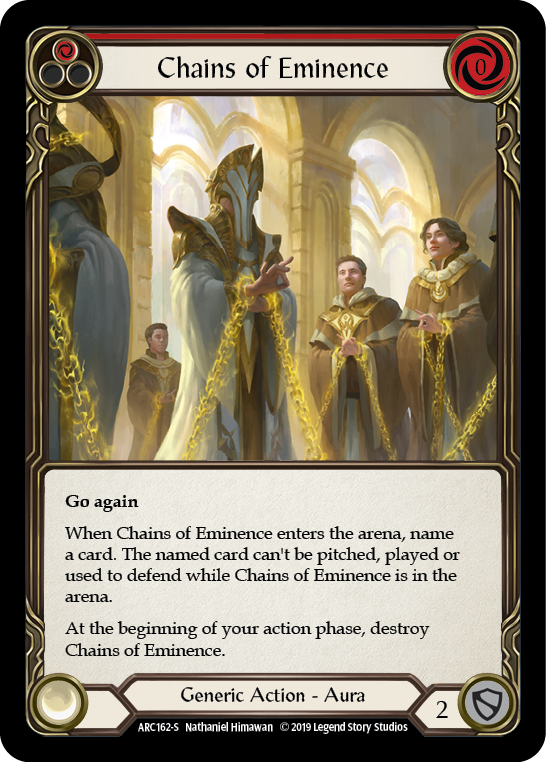Chains of Eminence [ARC162-S] 1st Edition Rainbow Foil | Gam3 Escape