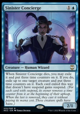 Sinister Concierge (Promo Pack) [Streets of New Capenna Commander Promos] | Gam3 Escape