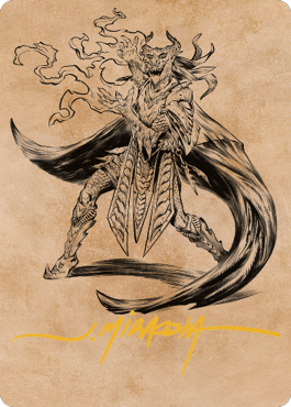 Livaan, Cultist of Tiamat Art Card (Gold-Stamped Signature) [Commander Legends: Battle for Baldur's Gate Art Series] | Gam3 Escape