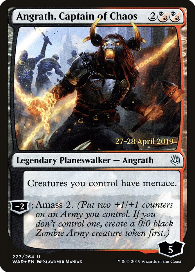 Angrath, Captain of Chaos  [War of the Spark Prerelease Promos] | Gam3 Escape