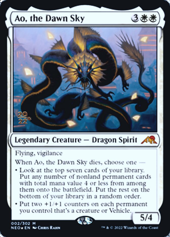 Ao, the Dawn Sky [Kamigawa: Neon Dynasty Prerelease Promos] | Gam3 Escape