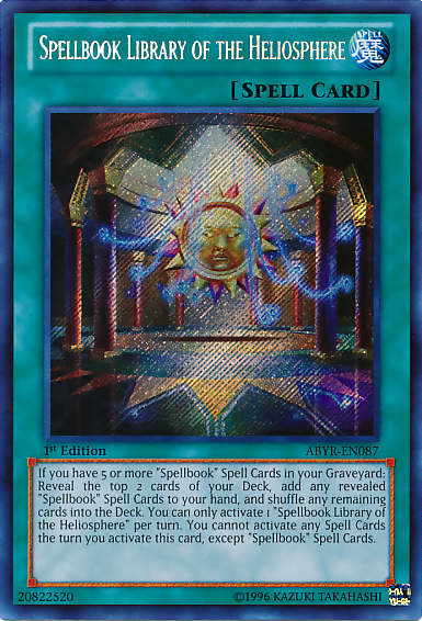 Spellbook Library of the Heliosphere [ABYR-EN087] Secret Rare | Gam3 Escape