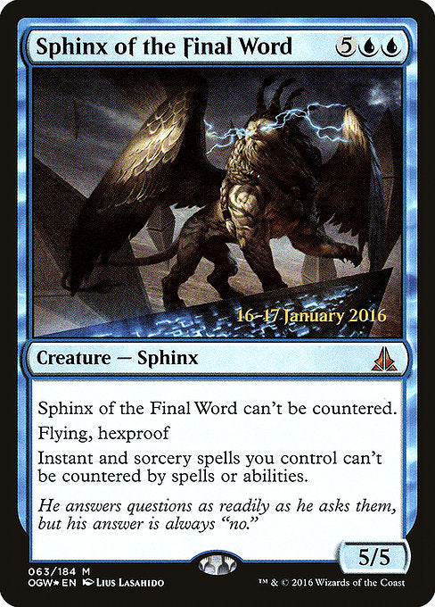 Sphinx of the Final Word [Oath of the Gatewatch Promos] | Gam3 Escape