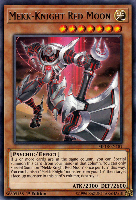 Mekk-Knight Red Moon [MP18-EN181] Rare | Gam3 Escape