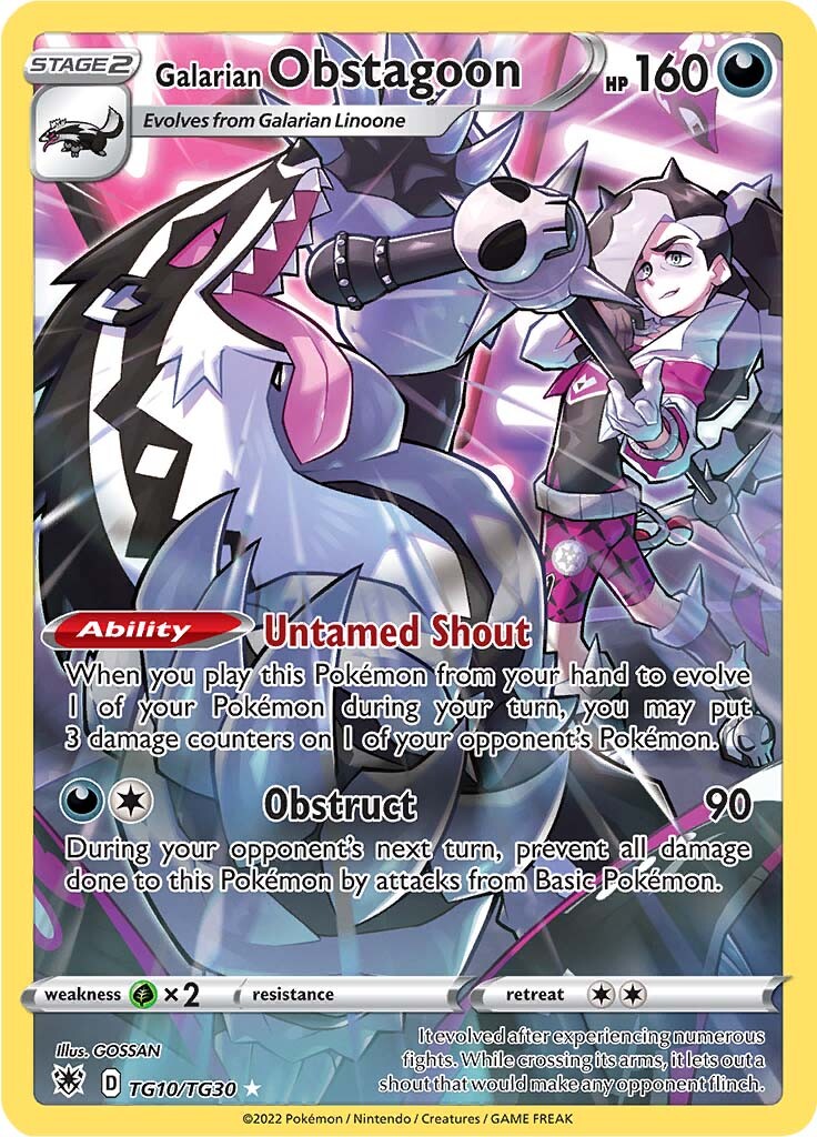 Galarian Obstagoon (TG10/TG30) [Sword & Shield: Astral Radiance] | Gam3 Escape