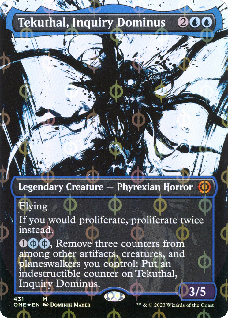 Tekuthal, Inquiry Dominus (Borderless Ichor Step-and-Compleat Foil) [Phyrexia: All Will Be One] | Gam3 Escape
