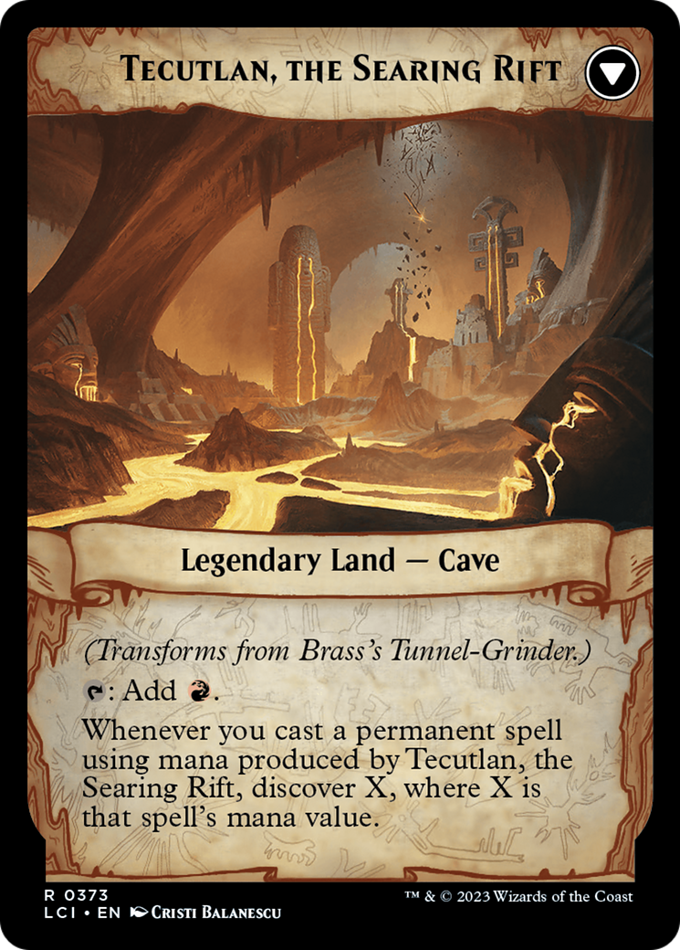 Brass's Tunnel-Grinder // Tecutlan, The Searing Rift (Extended Art) [The Lost Caverns of Ixalan] | Gam3 Escape